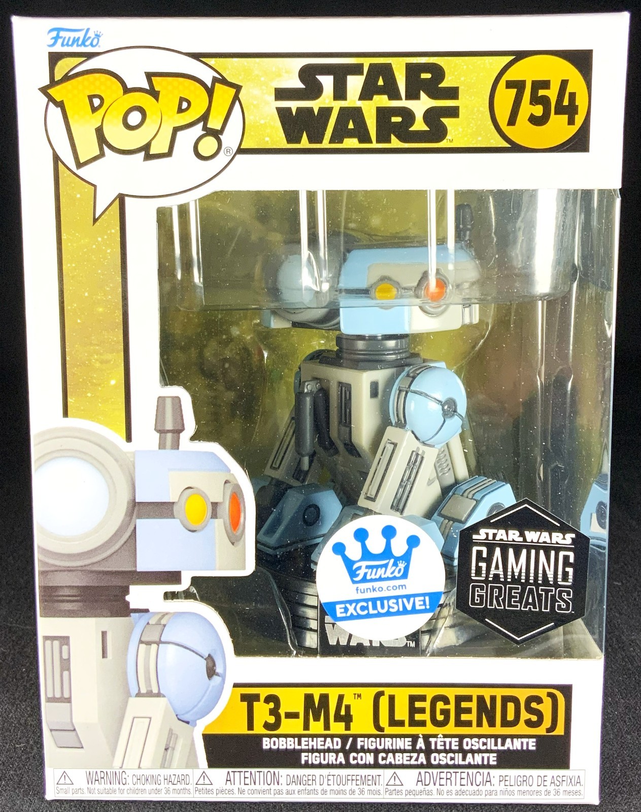 Funko Pop Cave STAR WARS Gaming Greats T3-M4 Legends WEB EXCLUSIVE w/Protector