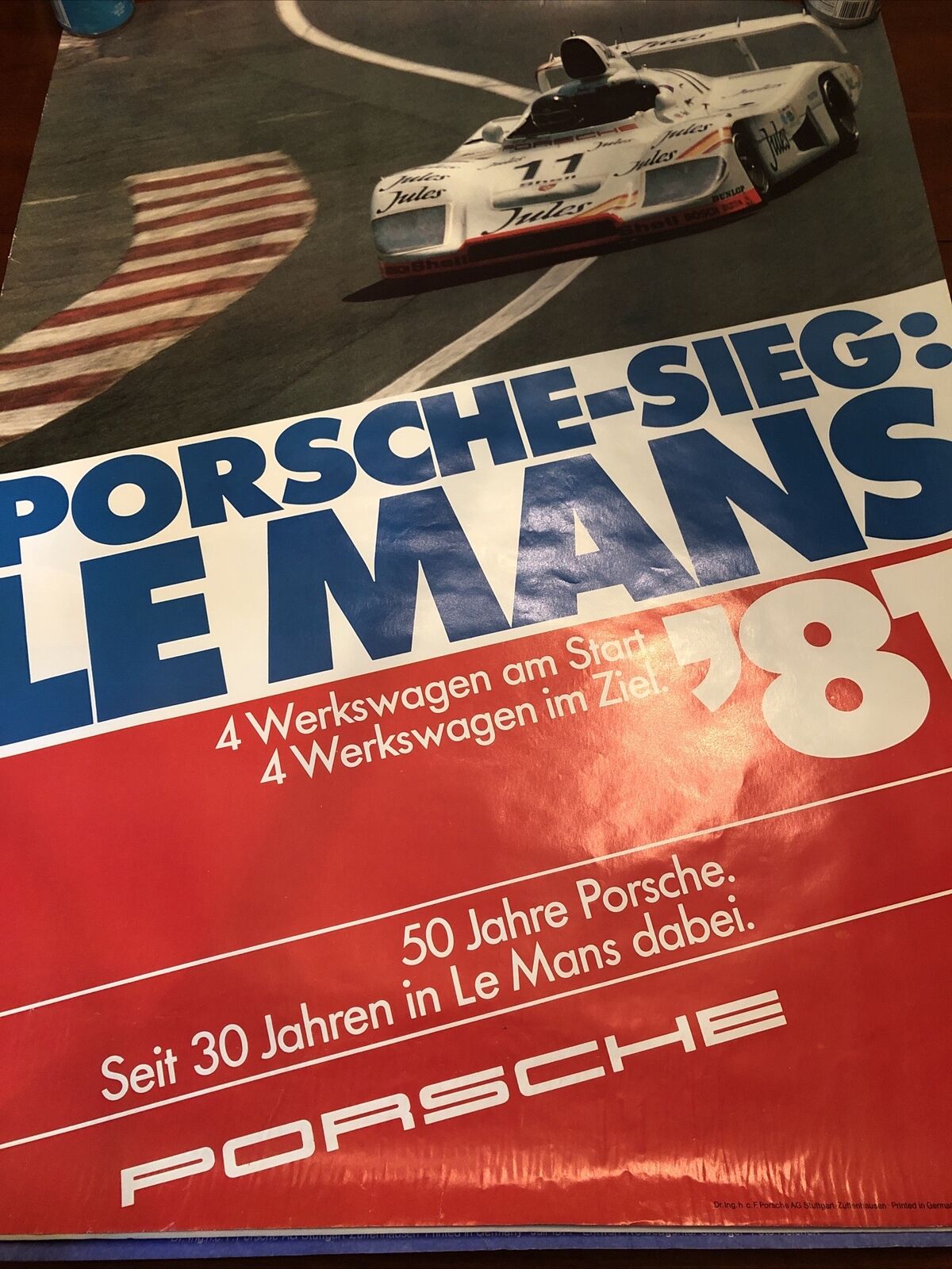 ￼￼￼1981￼. ￼ Original Porsche 936/81 24 Hours Le Mans Victory Showroom  Ad RARE