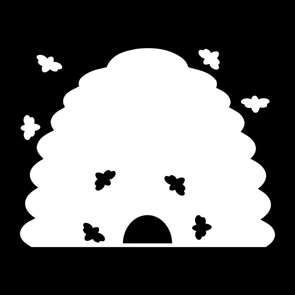 Skep Bee Beekeeper Honey Beekeeping Decal Sticker White Die Cut Vinyl