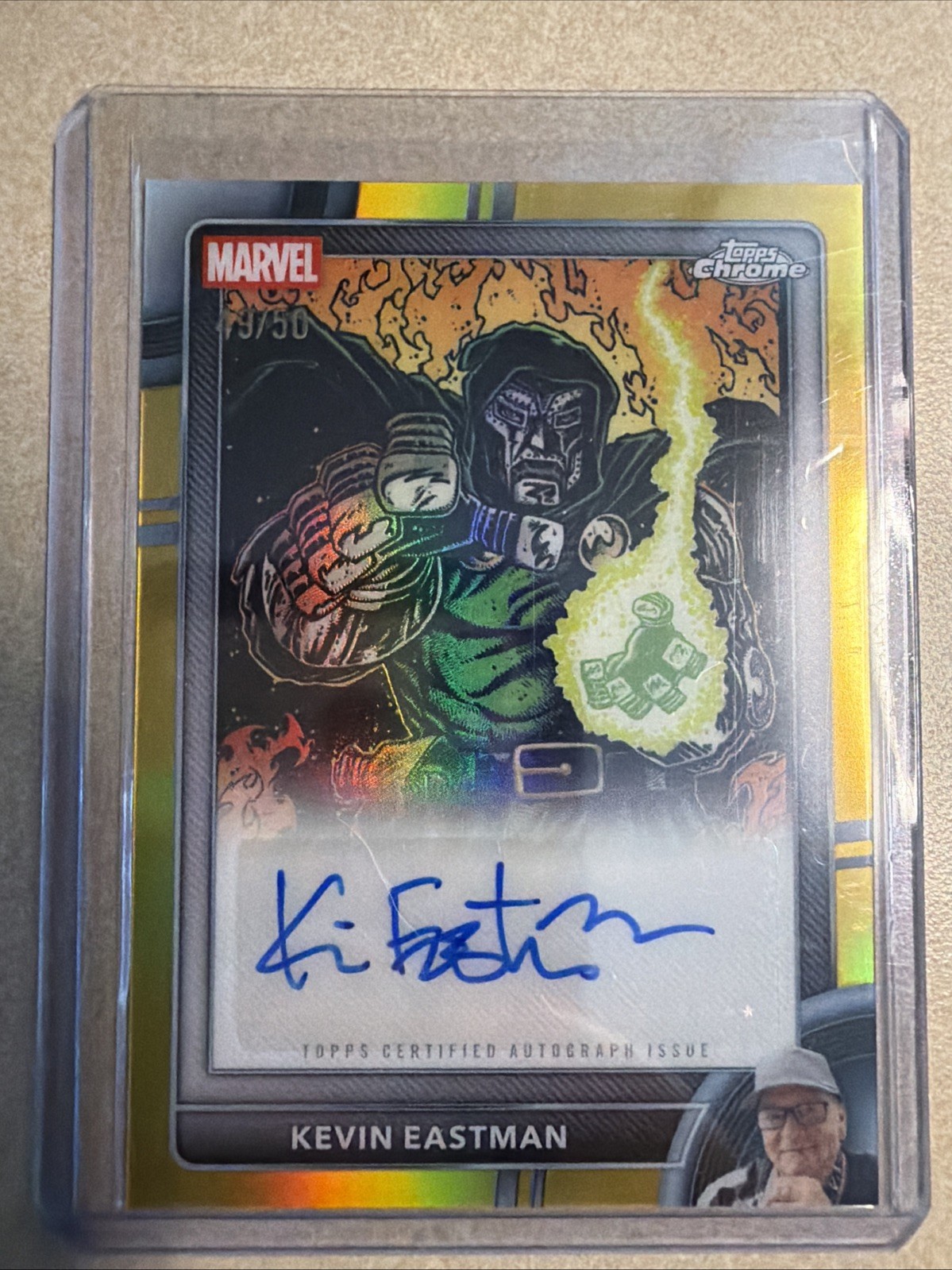 2026 Topps Chrome Doctor Dr. Doom Comic Artist Auto Kevin Eastman Doomsday /50