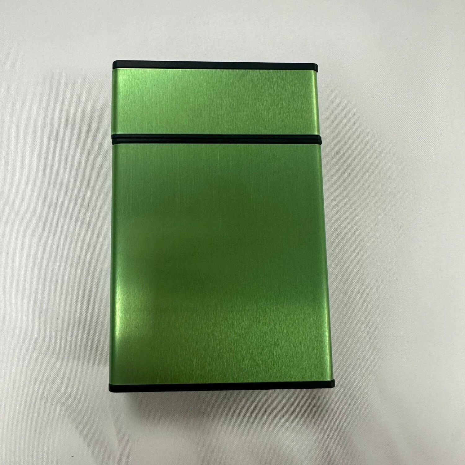 Portable Aluminium Green Press Flip Cover Cigarette Case Pocket Storage Box