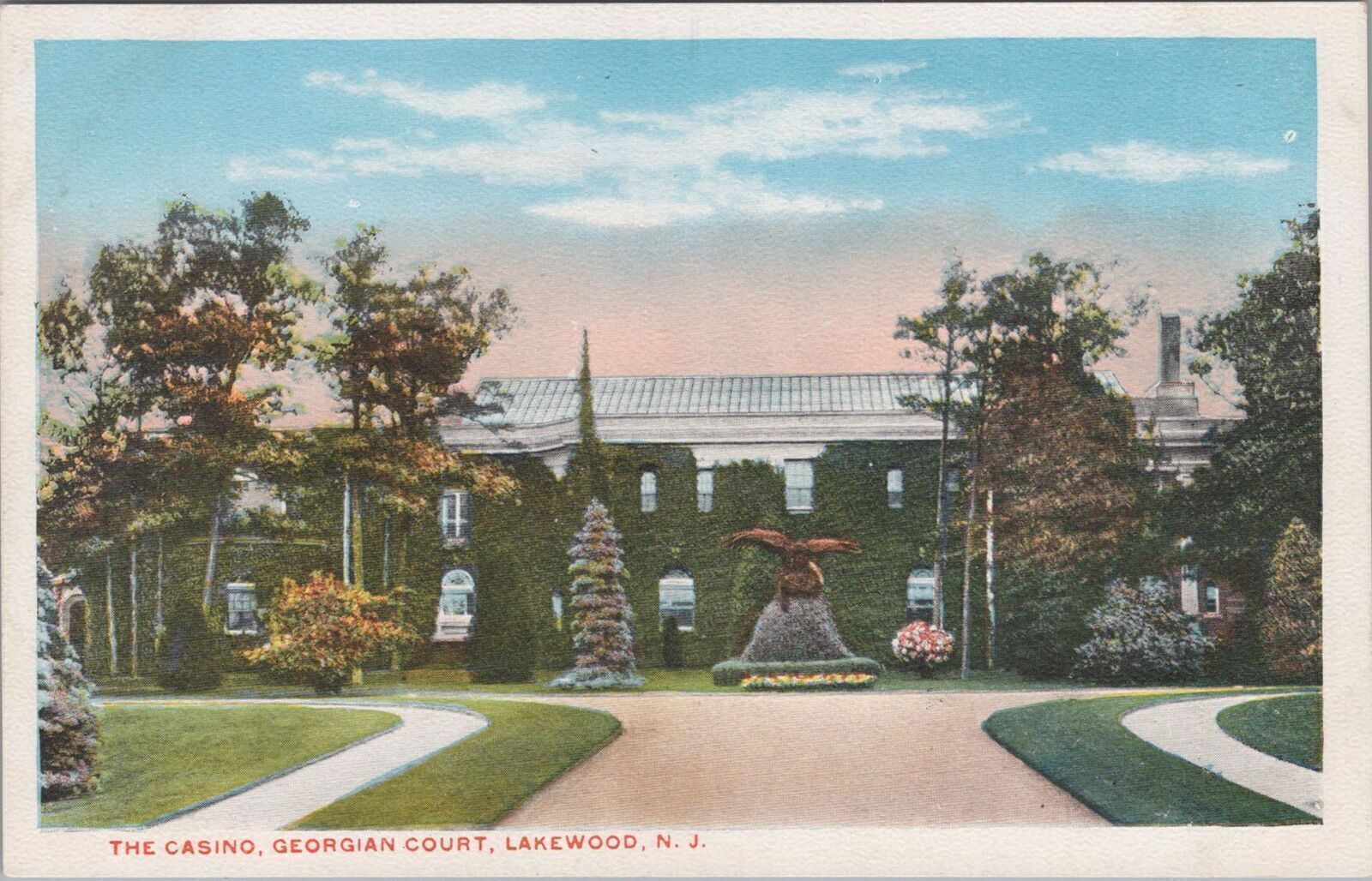 Postcard The Casino Georgian Court Lakewood NJ 