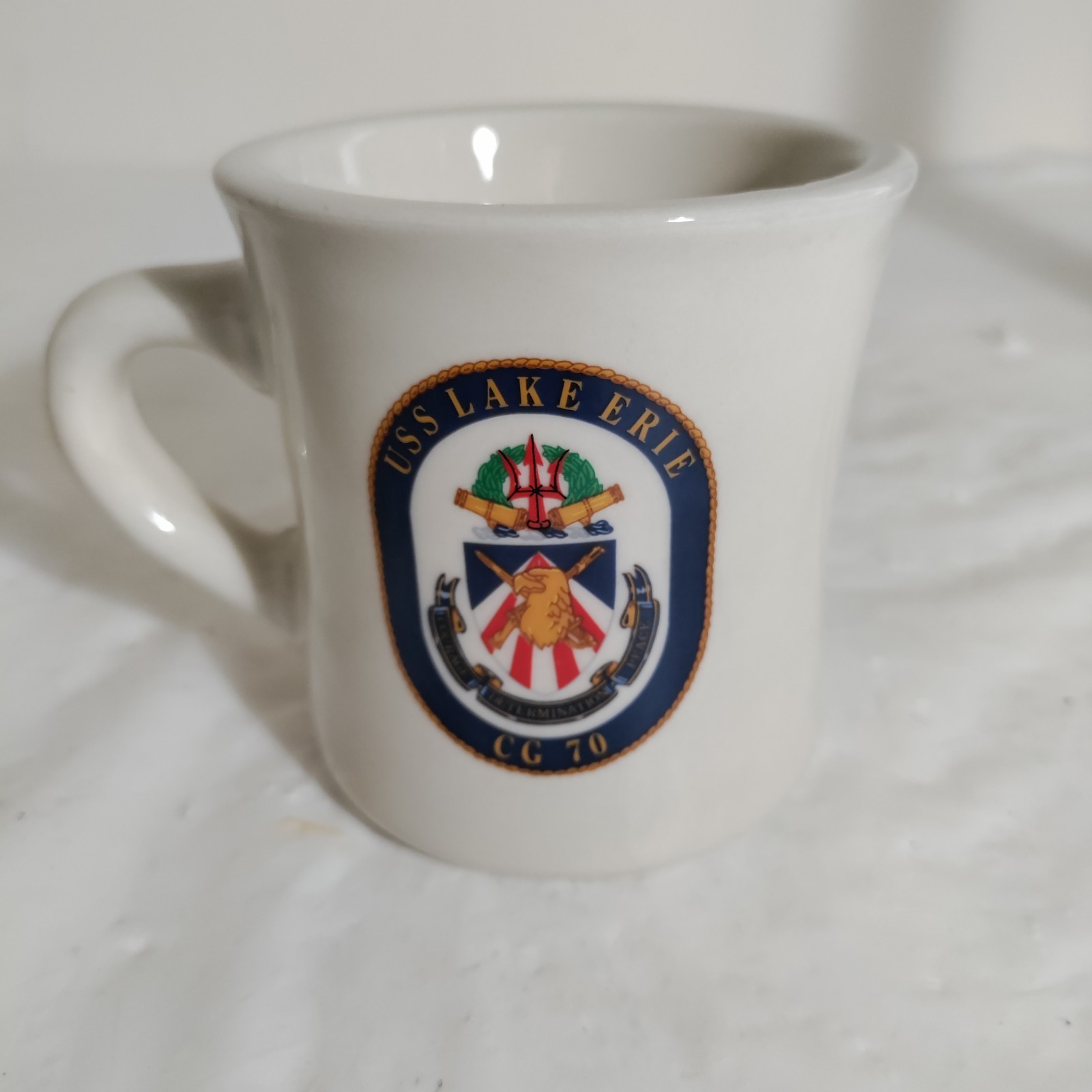 VINTAGE USS Lake Erie CG 70 COFFEE MUG 3.5\