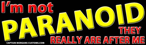 Funny Not Paranoid They Really Are After Me Bumper Sticker Decal 683