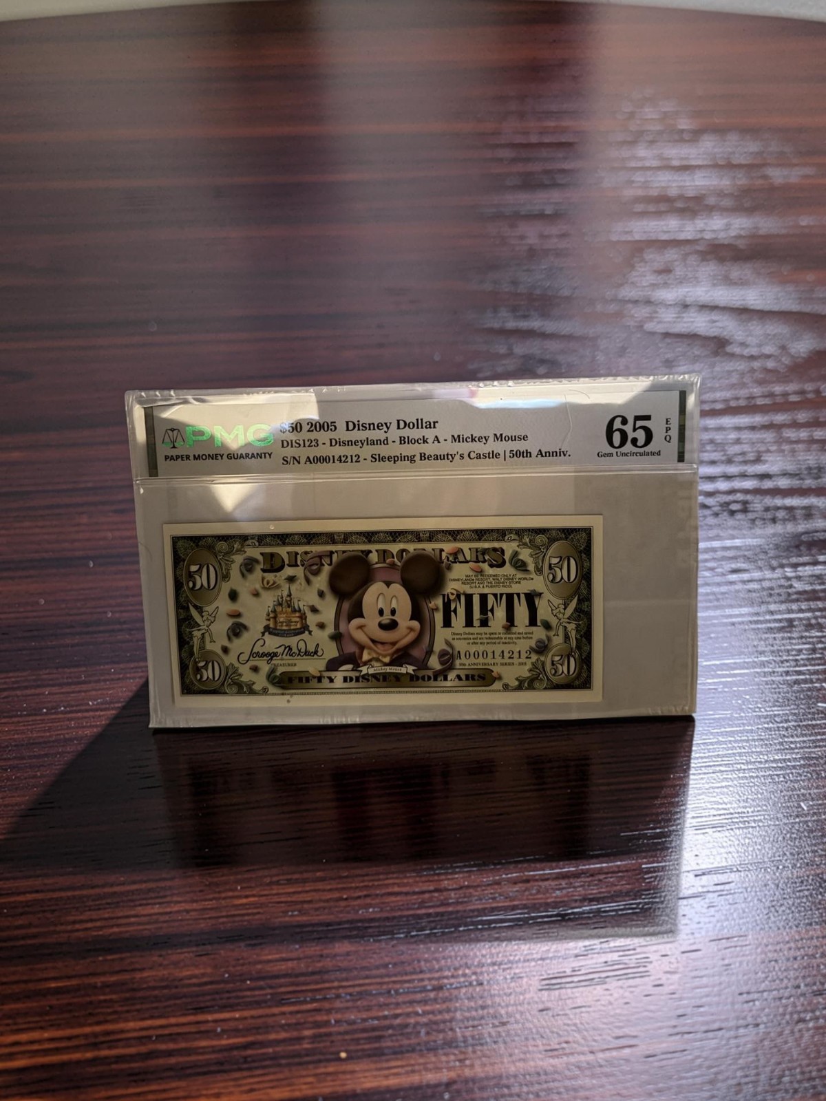 2005A $50 Mickey Mouse Disney Dollar 50th Anniversary EPQ65