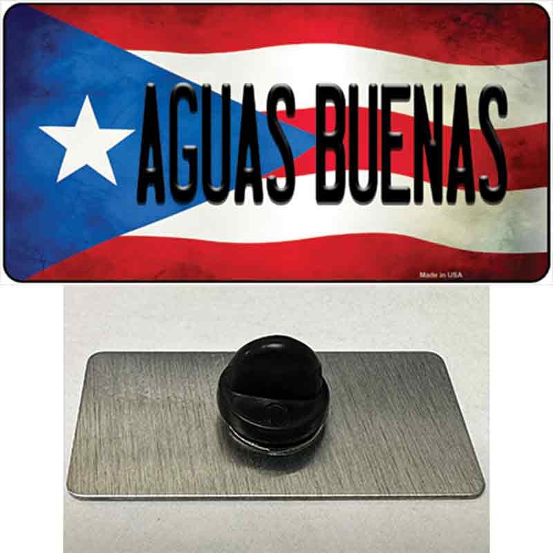 Aguas Buenas Puerto Rico Flag Novelty Metal Hat Pin 1.5\
