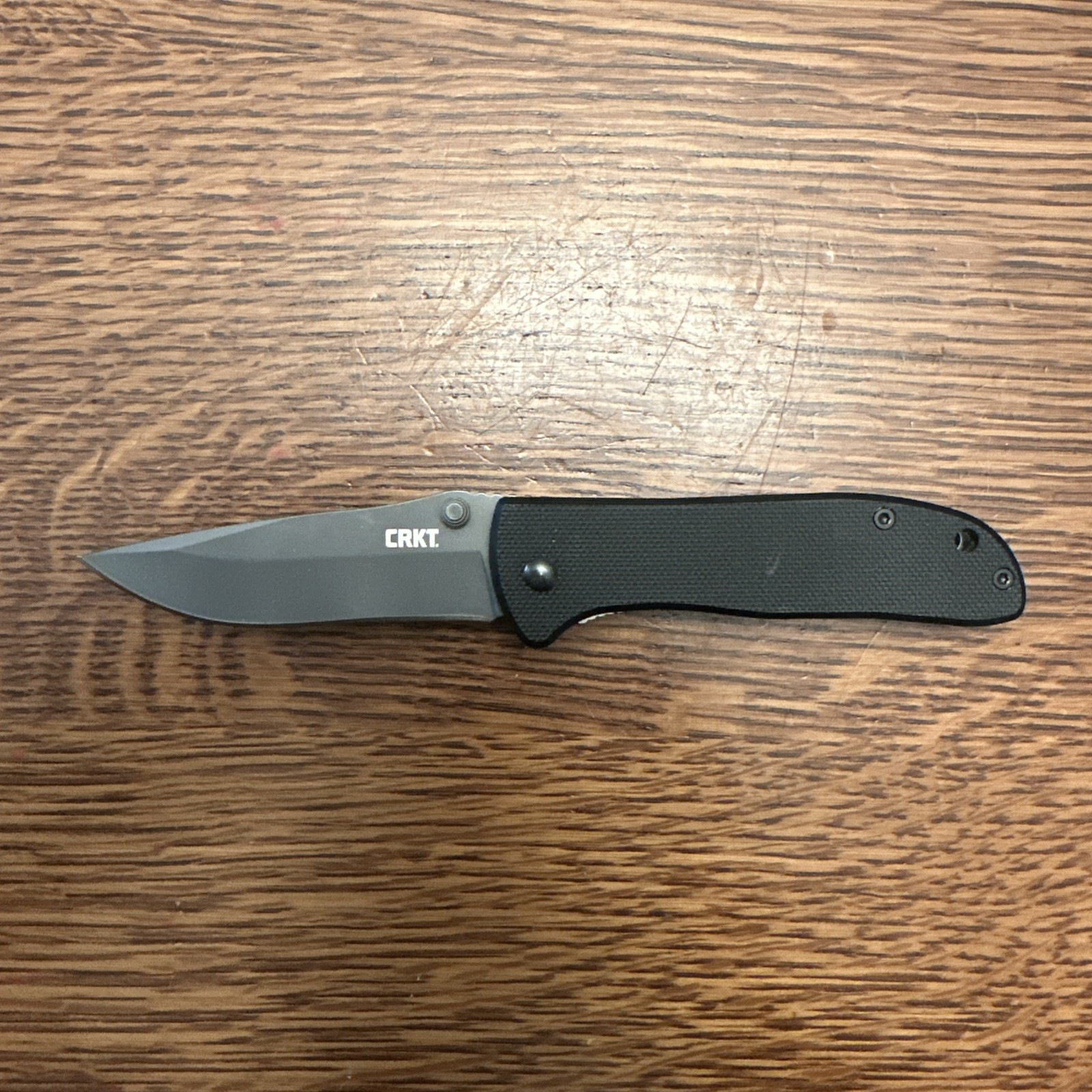 CRKT 6450K Drifter Folding Pocket Knife Plain Edge Frame Lock Black