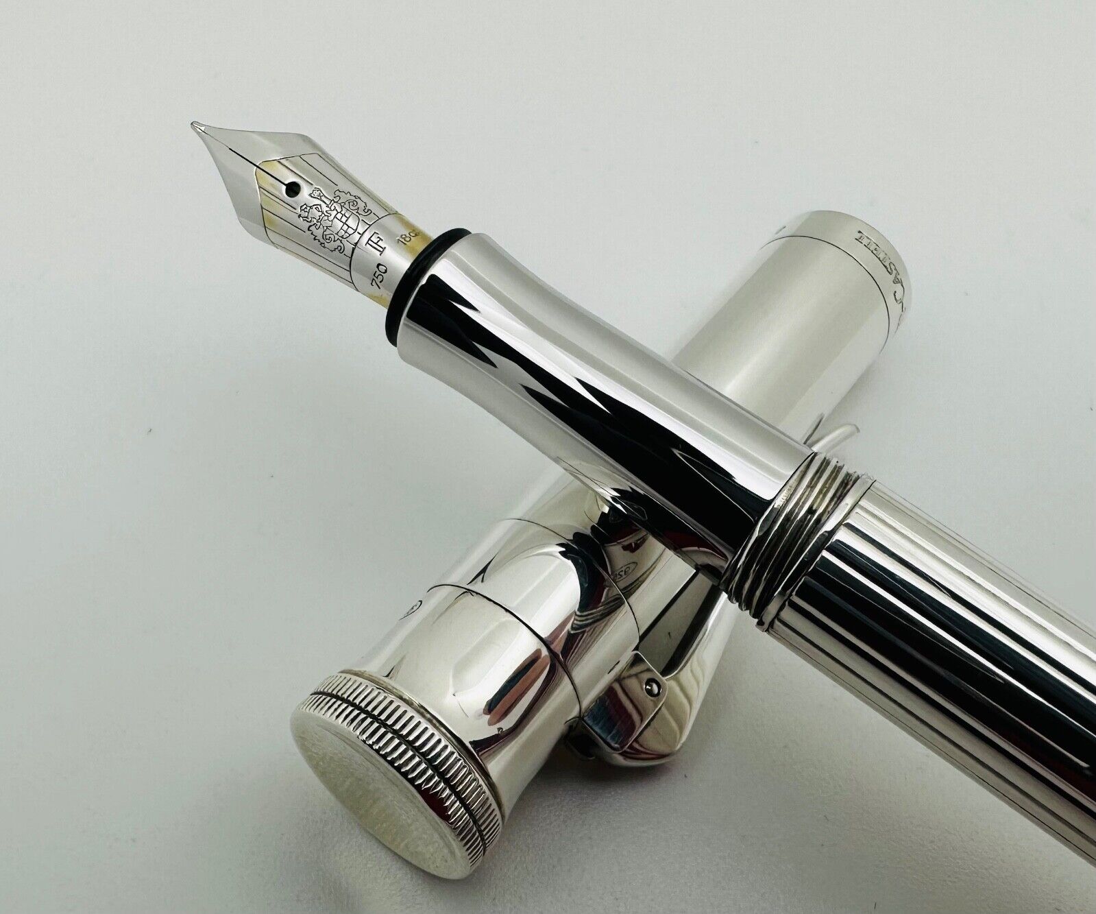 Graf von Faber-Castell Classic 925 Sterling Silver Fountain Pen 18K Gold Nib