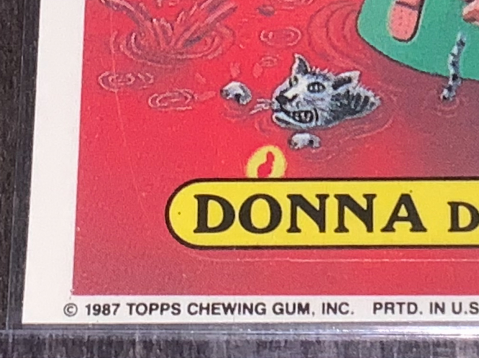 1987 Topps Garbage Pail Kids  Series 8 #298b Donna Donor BLOOD AMULET Error OS8