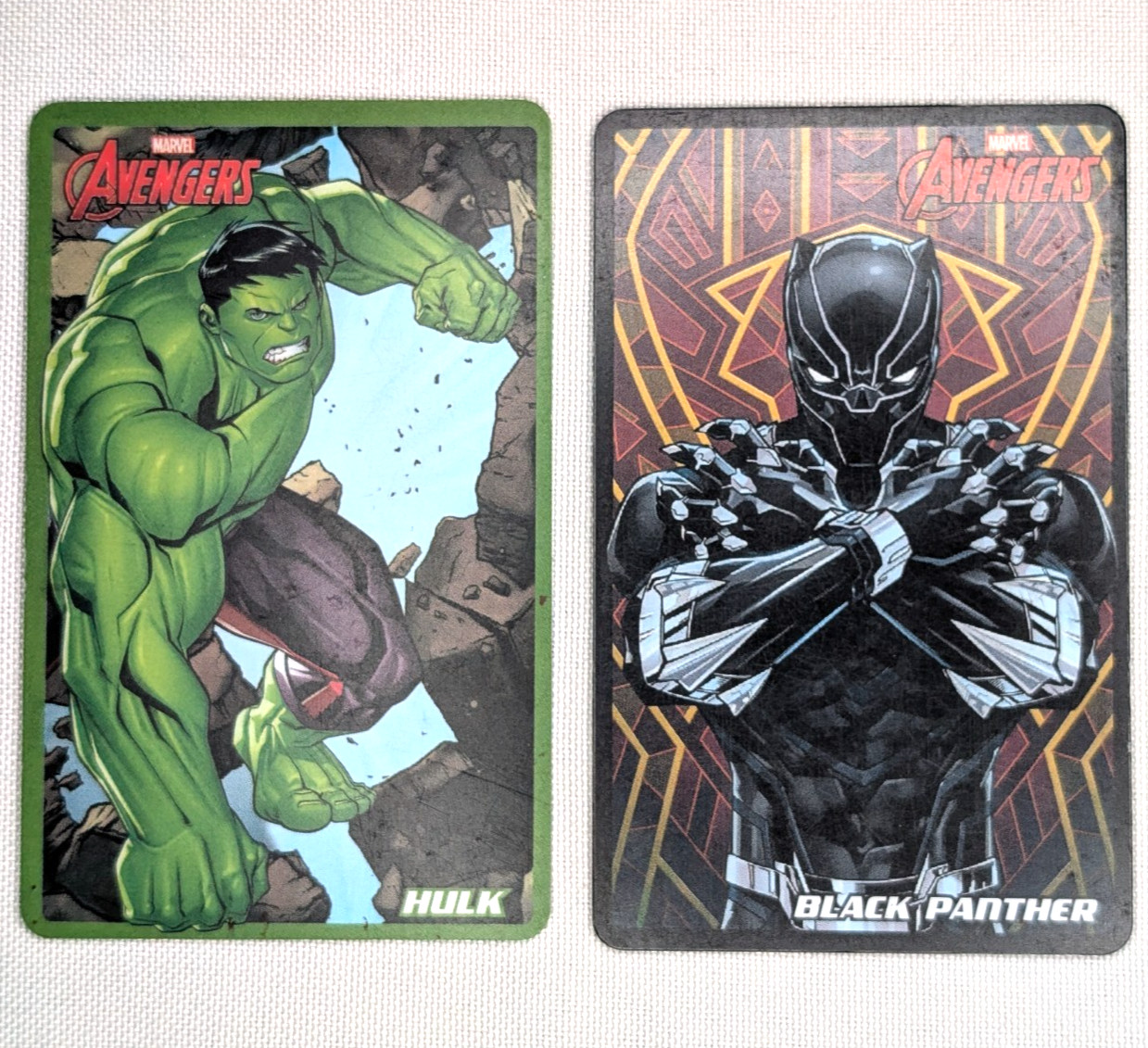 MARVEL Push Cards Black Panther & The Hulk Andamiro Arcade Game Carnival Machine