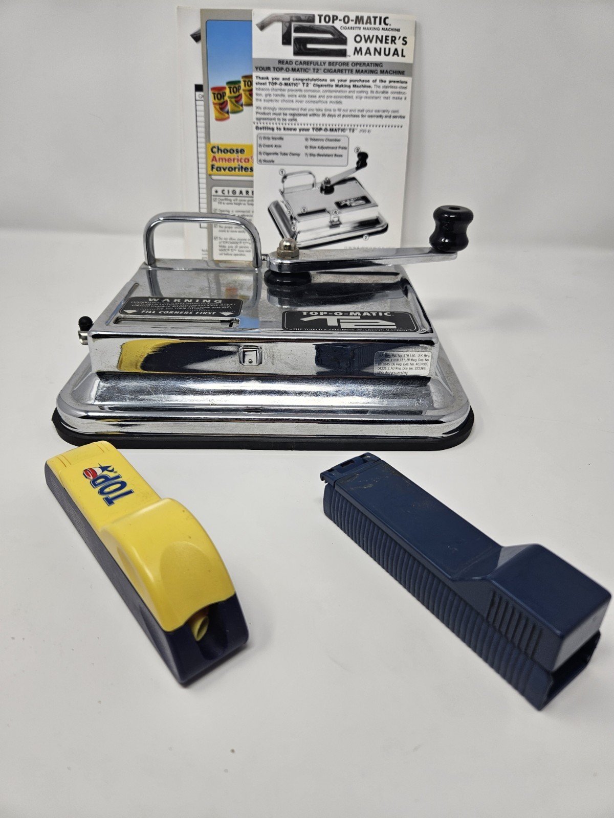 Top-O-Matic T2 Cigarette Injector Machine Bundle with Hand Rollers