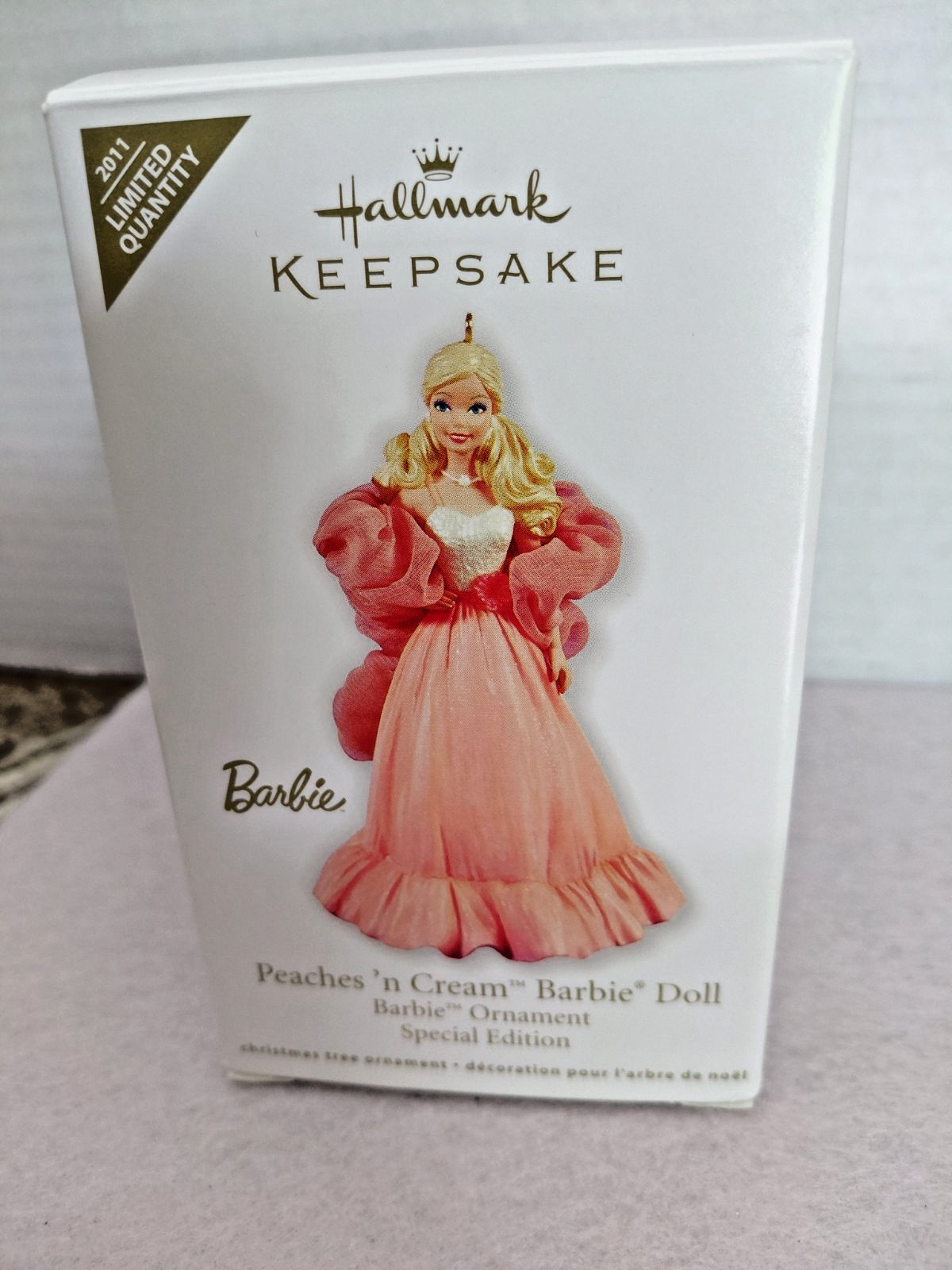 Hallmark Keepsake 2011 Barbie Peaches n\' Cream Barbie Doll Ornament NIB
