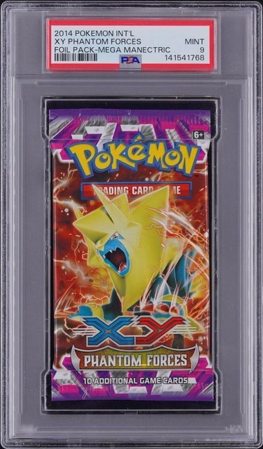 2014 POKEMON XY PHANTOM FORCES FOIL PACK MEGA MANECTRIC PSA 9