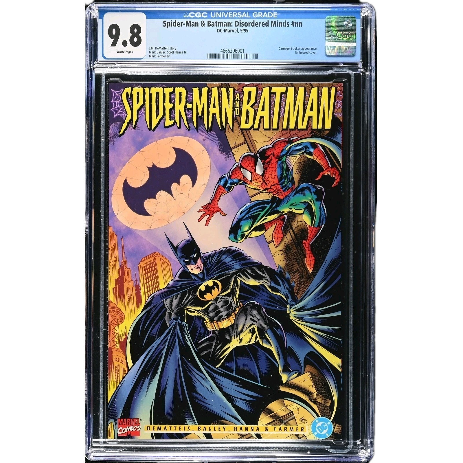 Spider-Man/Batman #1 CGC 9.8 Joker Carnage 1995 DC & Marvel Comics Crossover Vs
