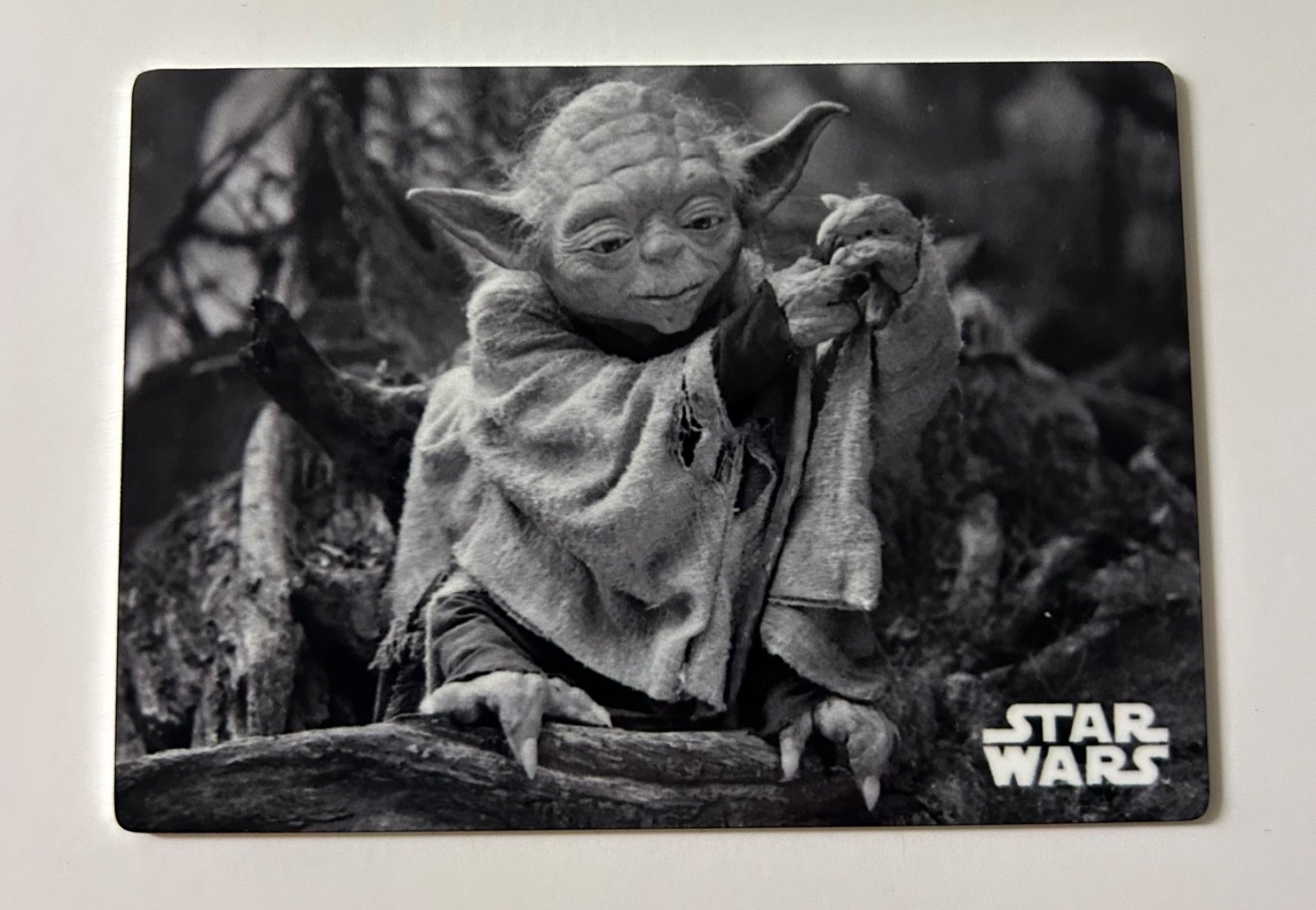 Yoda 1/1 METAL 2019 Topps Star Wars Black & White TESB Little Green Stranger M48
