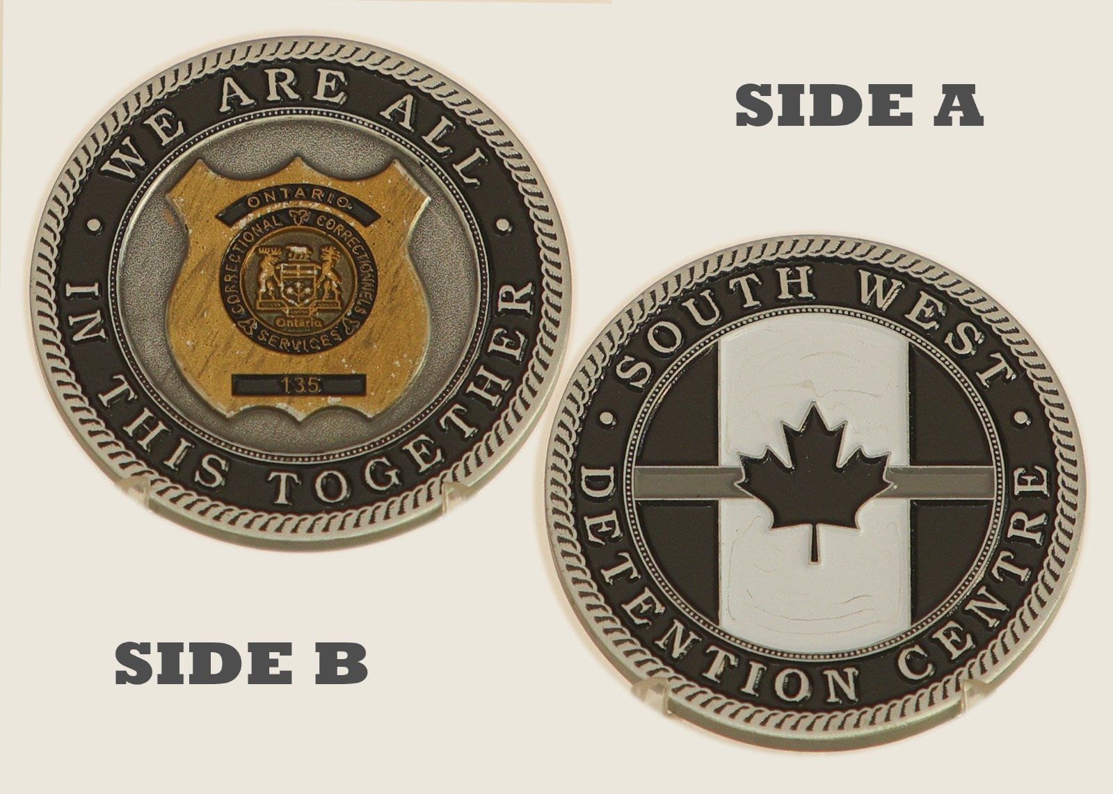 South West Detention Centre Ontario Corrections Challenge Coin  1#22