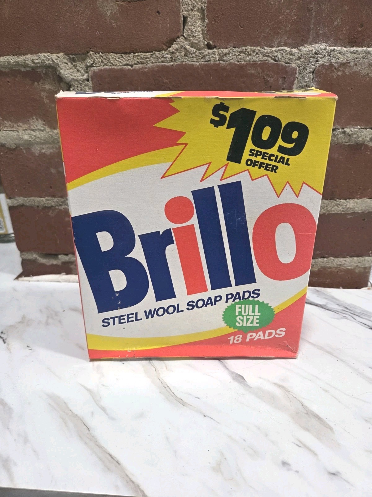 Vintage 1980s Brillo Steel Wool Soap Pads Box  pads 16 Store 