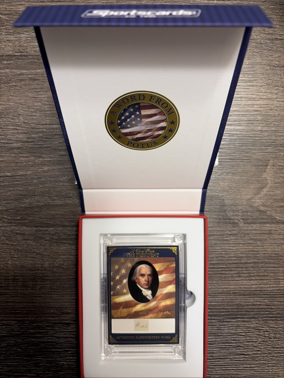 2025 POTUS A Word From The President James Madison Handwritten Word Rare Ink