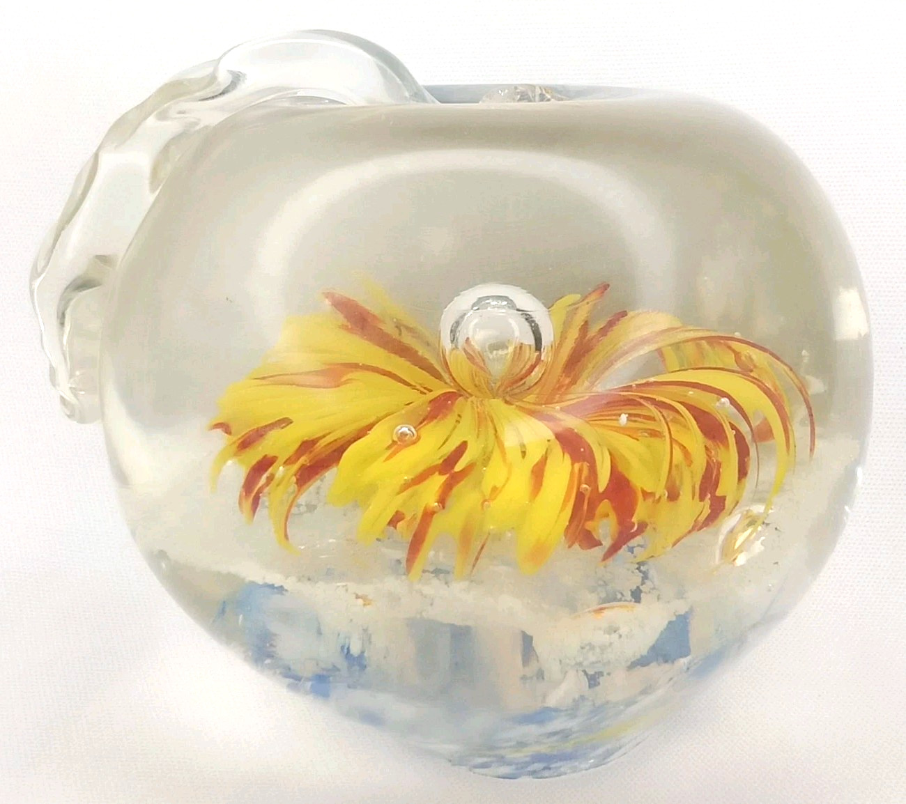 Vintage 1960s Glow In The Dark Aquarium Paperweight
