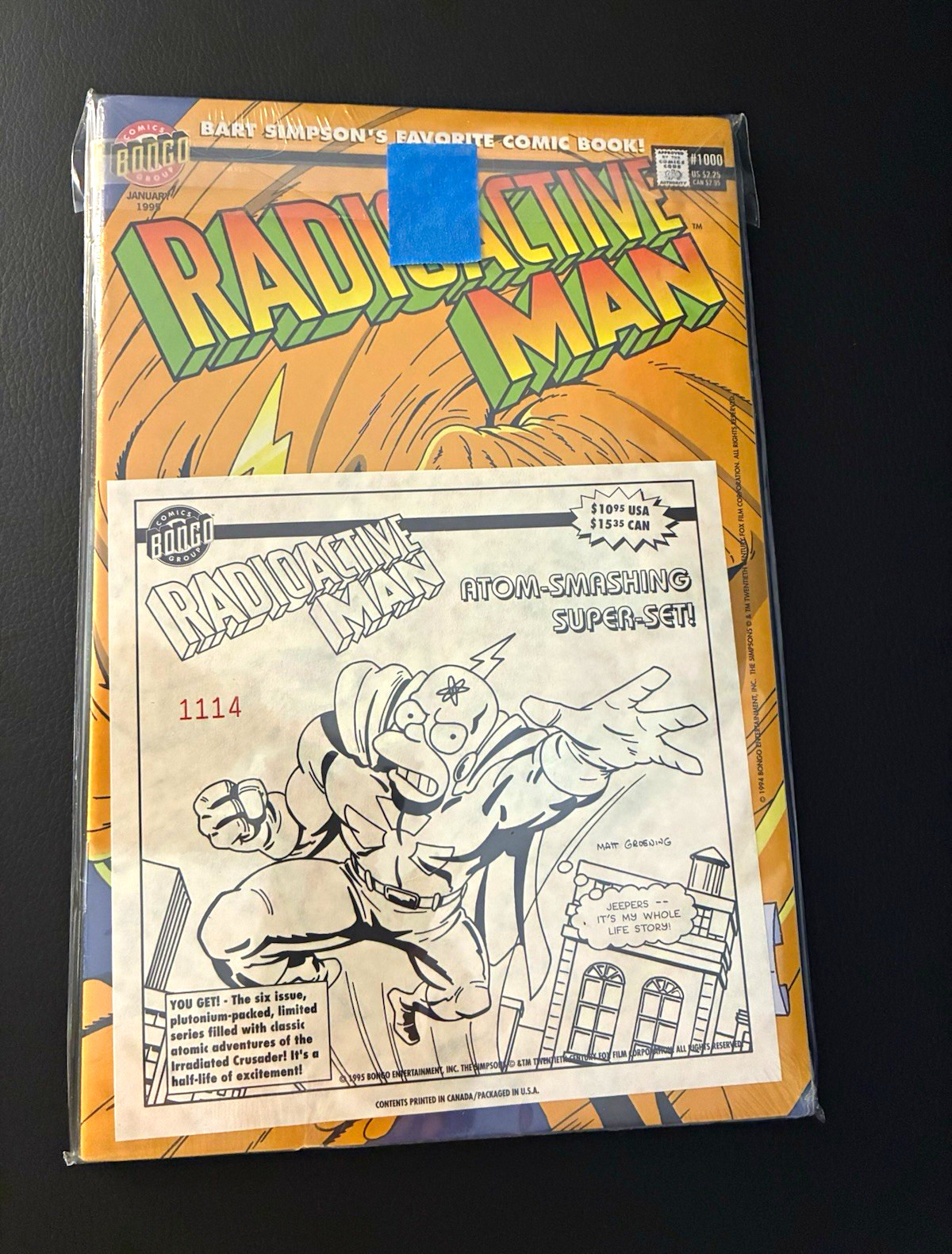 Radioactive Man #1 1993 Bongo w/ Atomic-Smashing Super-Set #1114 Sealed