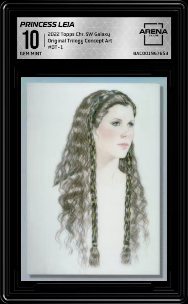 2022 Star Wars Galaxy - Princess Leia Concept Art Arena Club GM Mint 10