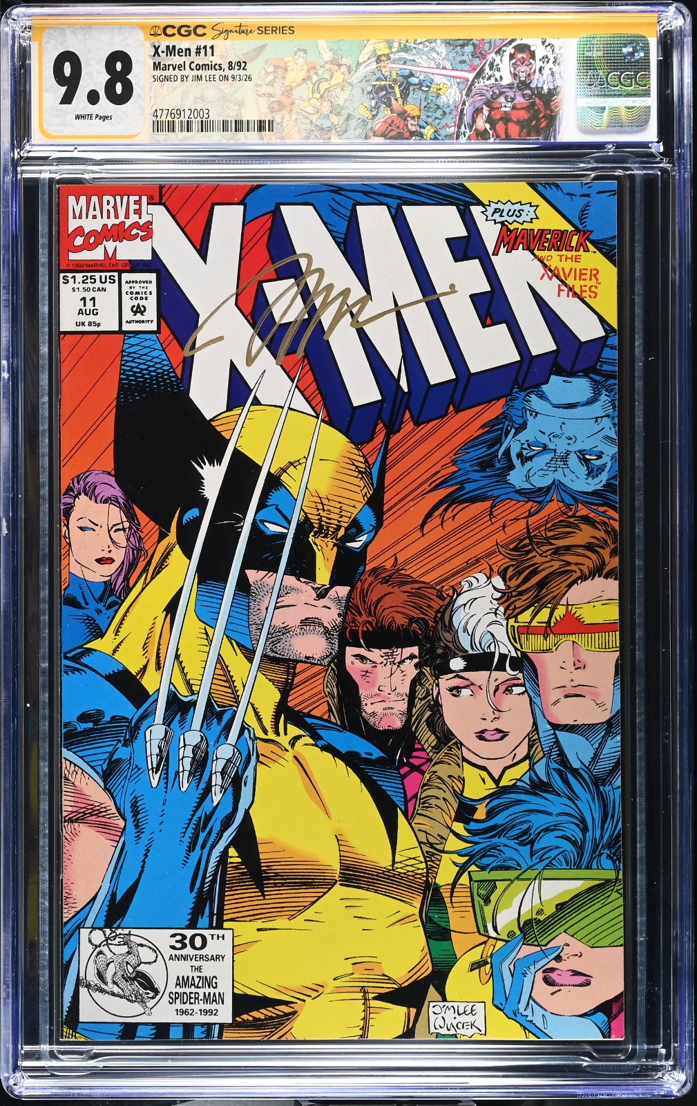 X-Men #11 Jim Lee Story / Art CGC 9.8 - Mojo Dazzler - Signed