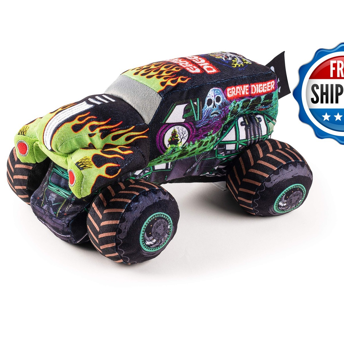 Jay Franco Monster Jam Grave Digger Plush Pillow Buddy - 12.5 inch