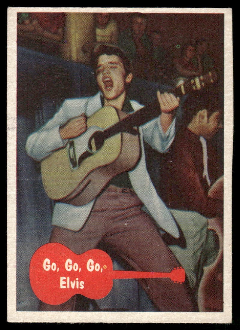Elvis Presley 1956 Music Bubbles Card #1 (EX Minor Corner Wear)