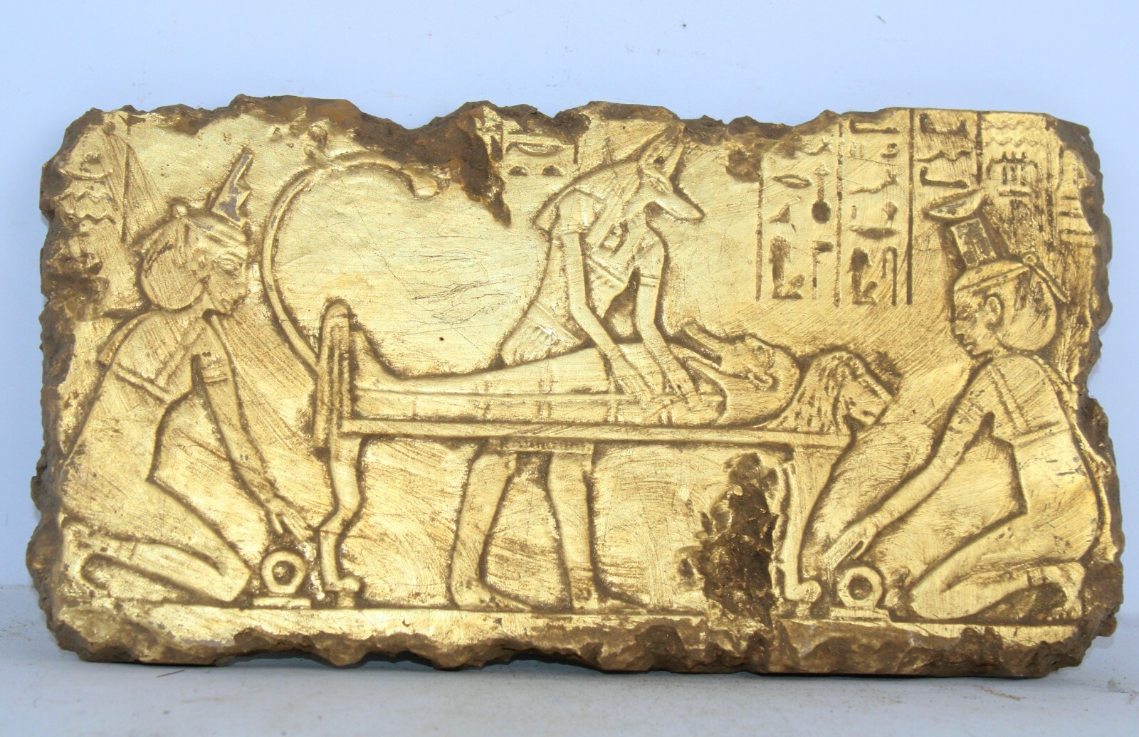 Rare Ancient Egyptian Antique Stela of Anubis Mummification Dead BC Egyptoloy