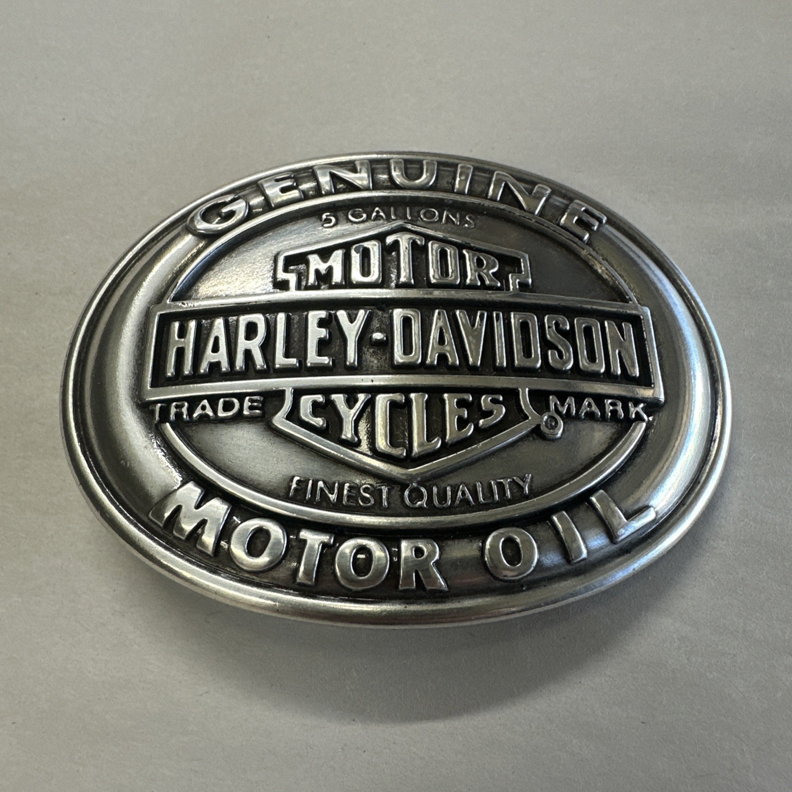 Harley Davidson Genuine Motor Oil Silver Belt Buckle 2008 Metal 99599-09VM Biker