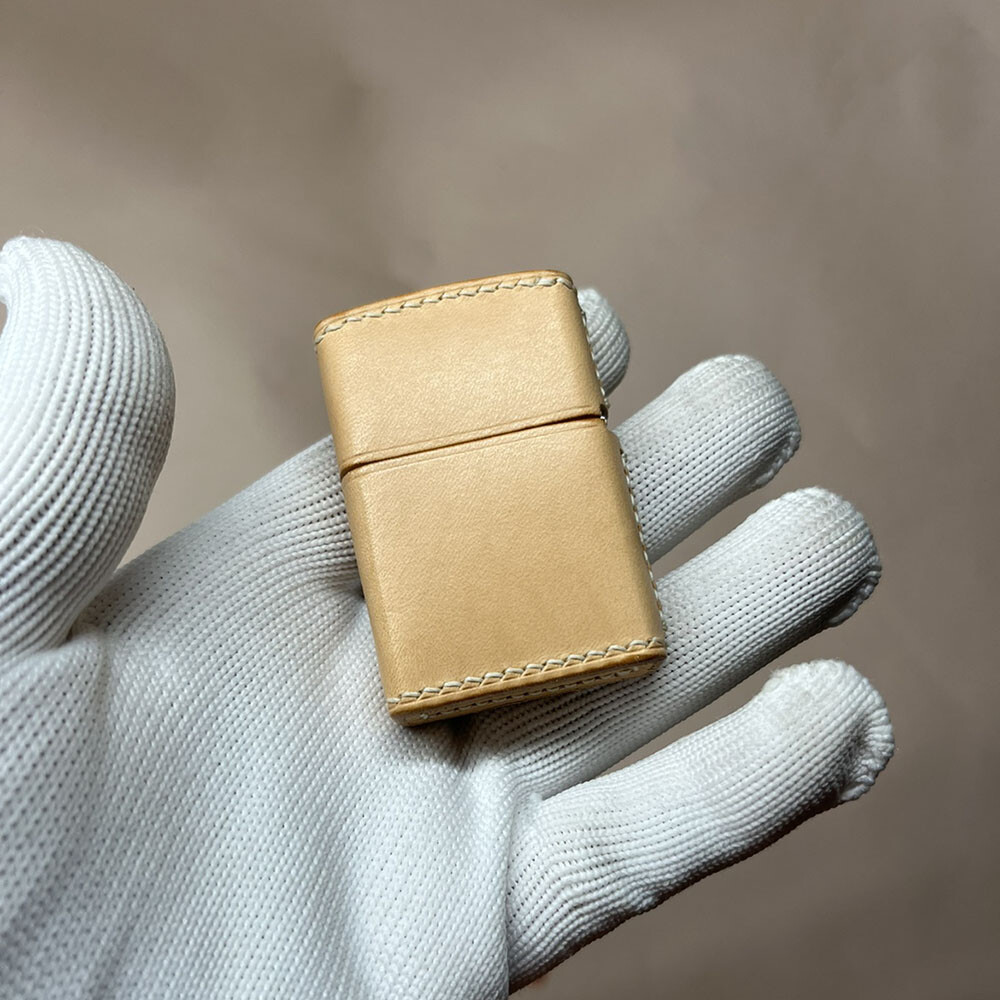 Hand Made Veg tanned Leather Craft Case For Zippo Lighter Cowhide Pouch Holder