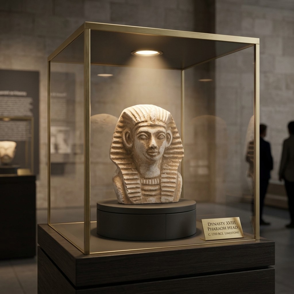 Tutankhamun Statue Ancient Egyptian Pharaoh Golden King, Relic