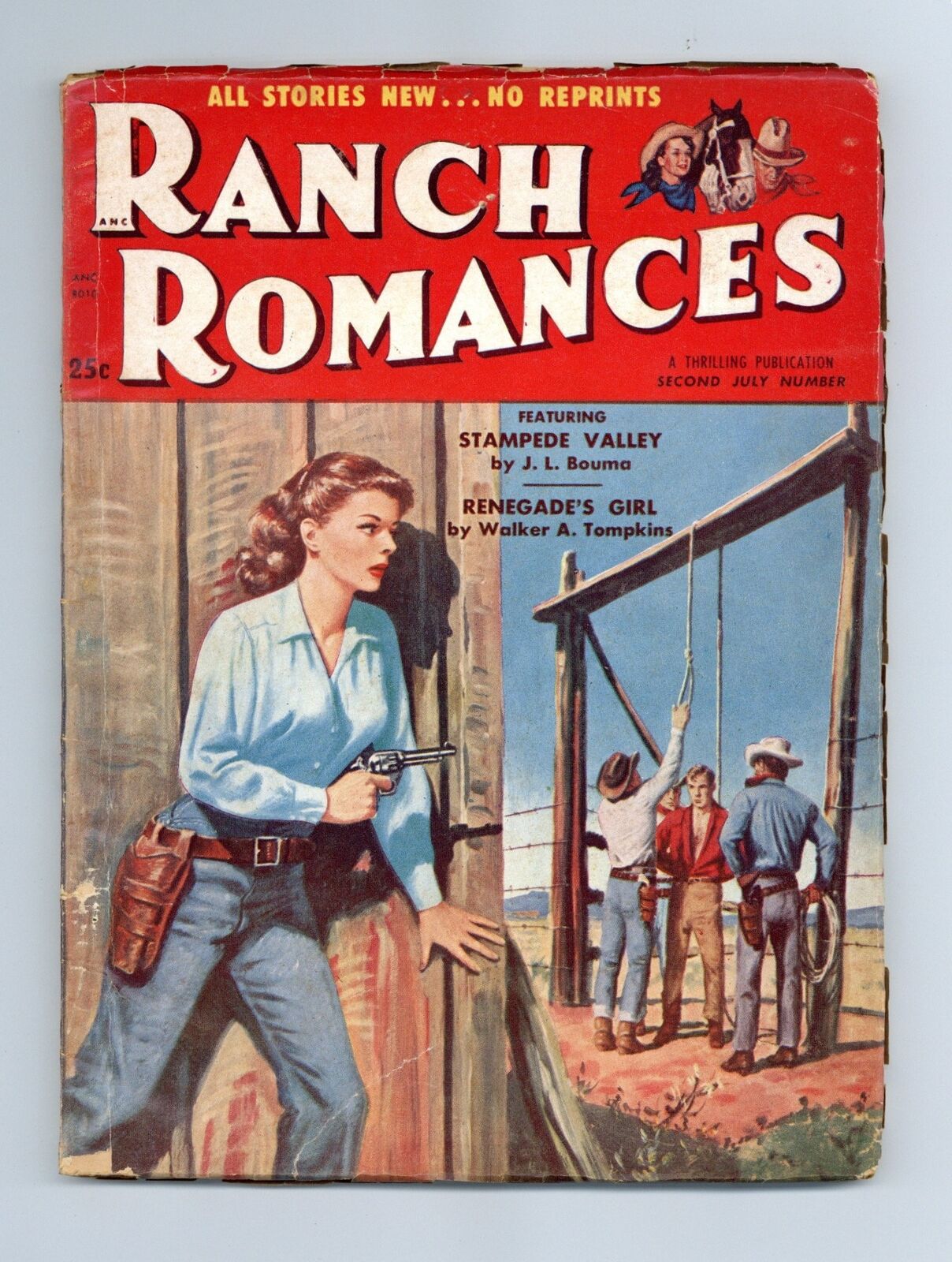 Ranch Romances Pulp Jul 1955 Vol. 192 #4 VG