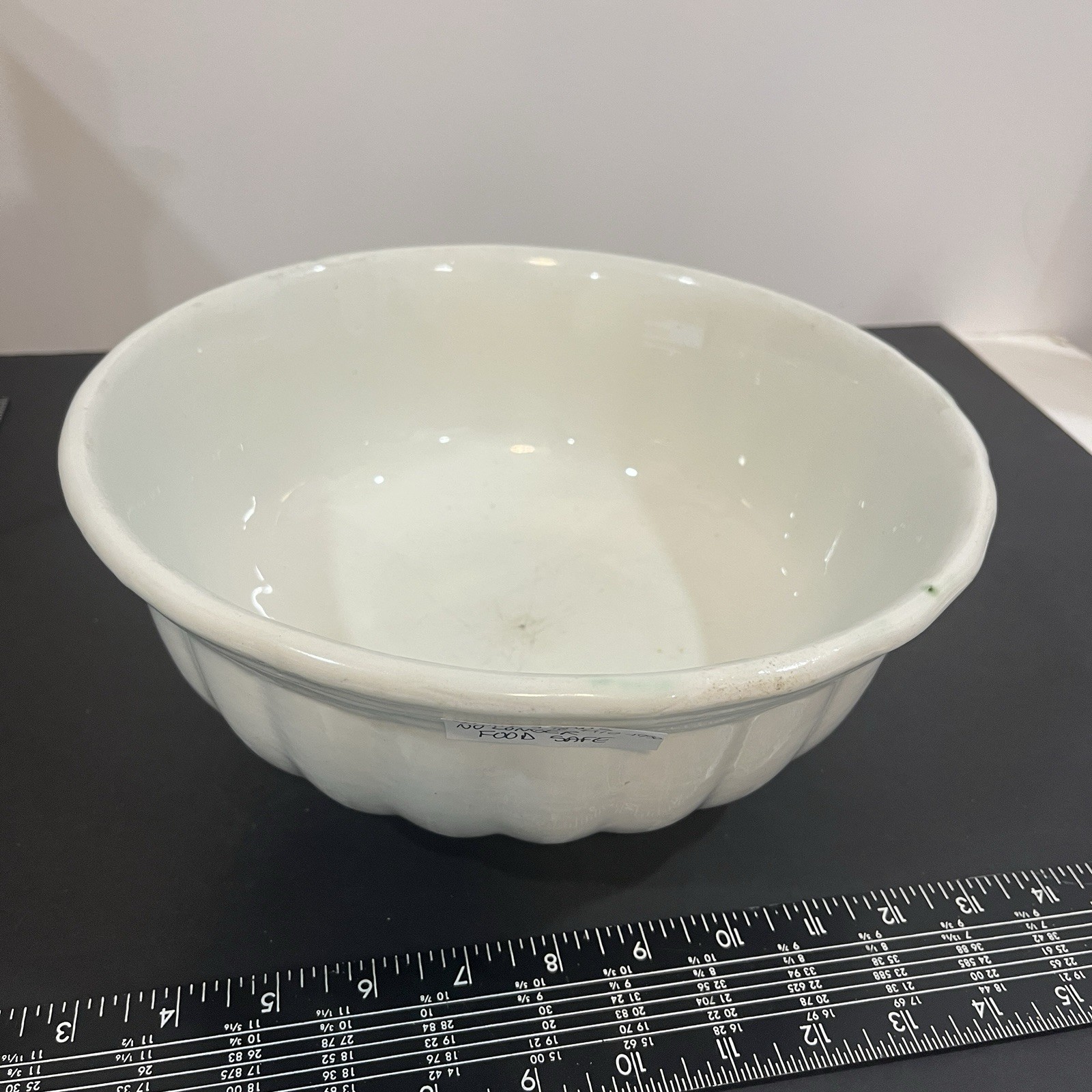 Antique Wood&Son Ironstone Scallop Edge Serving Bowl c1910 11\