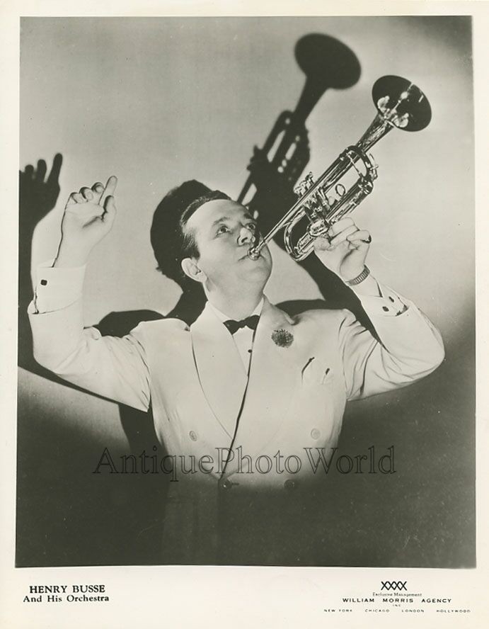 Henry Busse jazz trumpet player antique photo