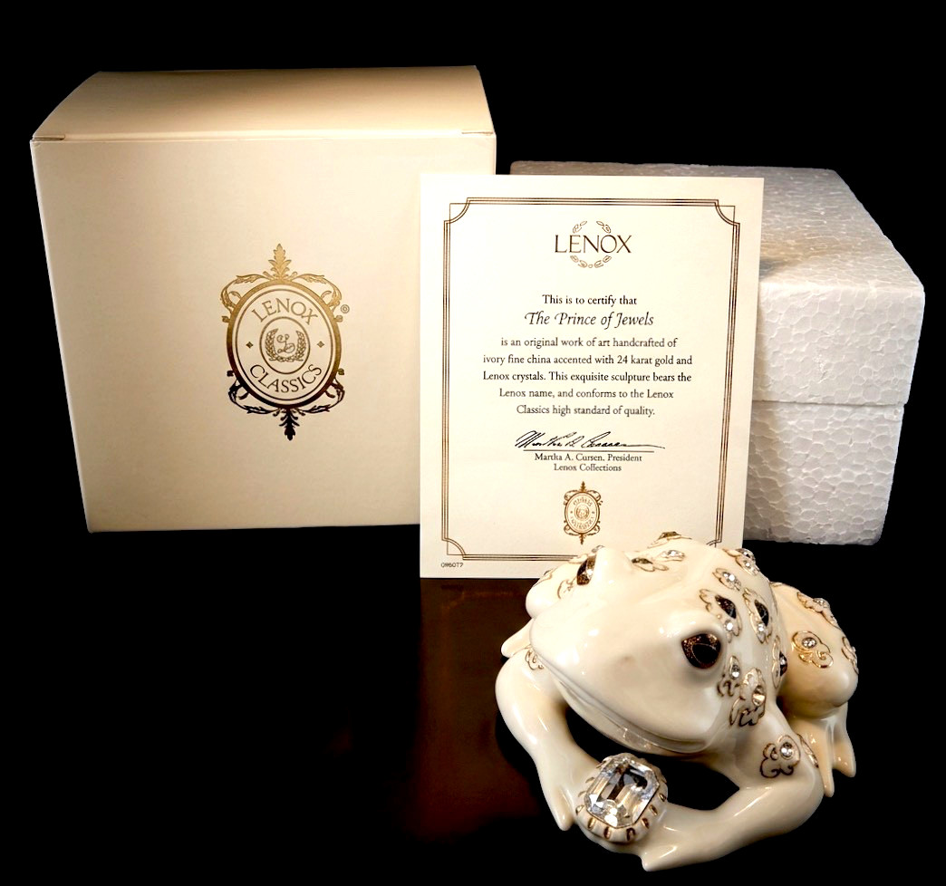 Lenox The Prince of Jewels Fine Ivory China Woodland Jewels Frog Sculpture NIB