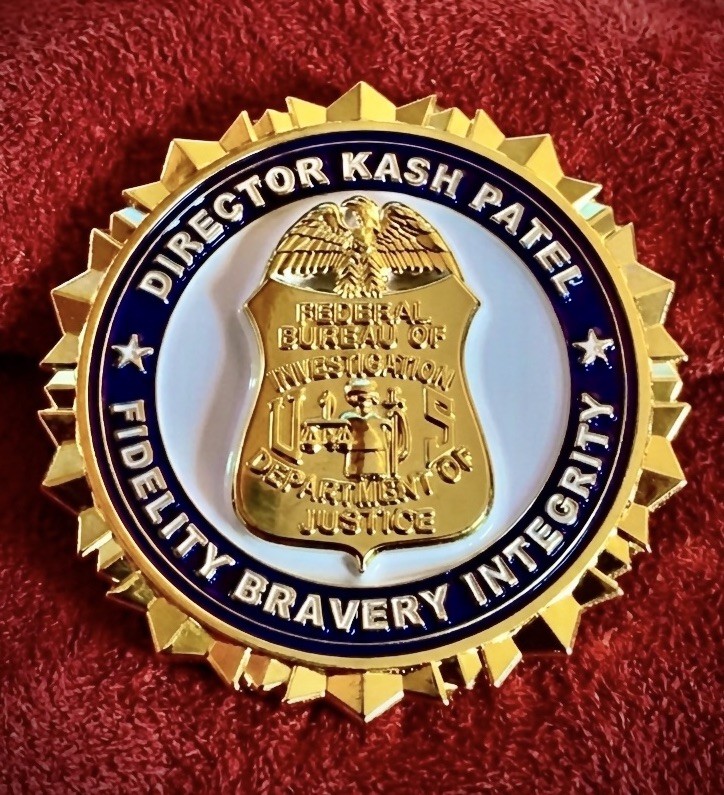 RARE Authentic Trump FBI Director Kash Patel Official Challenge Coin New 2026
