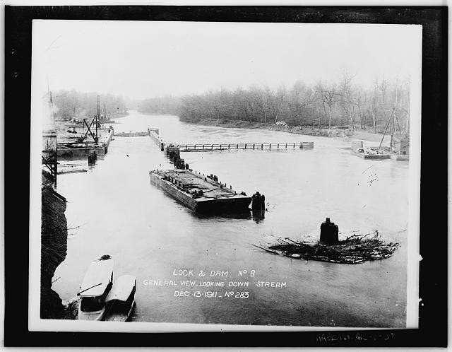 Photo:Calion Arkansas Ouachita River Lock Dam No 8 1911 General View
