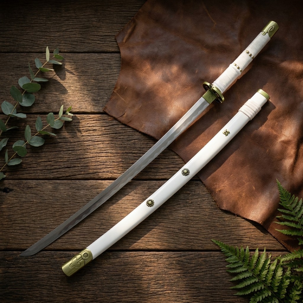 Oden's Hand-Forged Ame No Habakiri Sword Display
