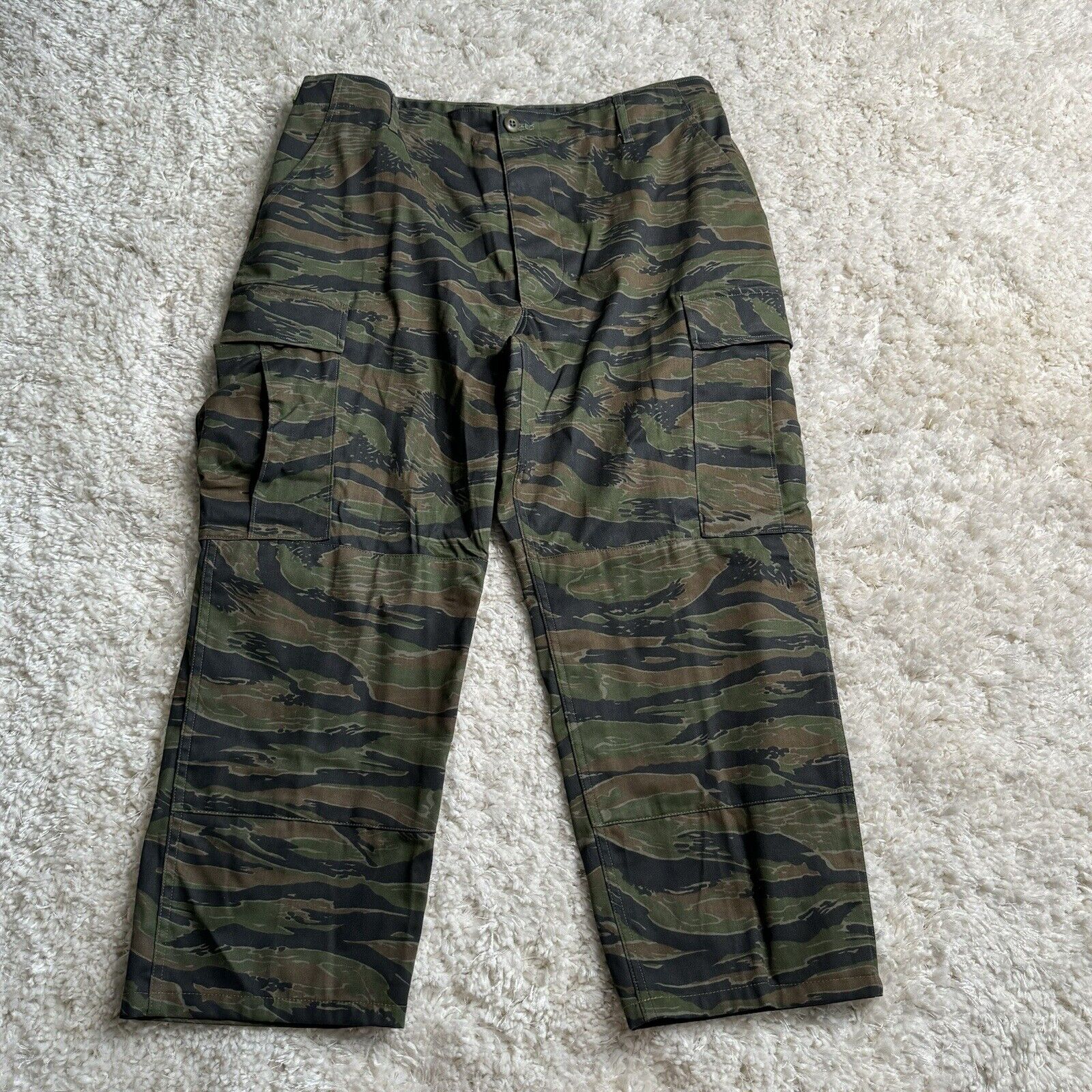 Propper Combat Trousers Mens Large Tiger Stripe Camouflage Adjustable Military