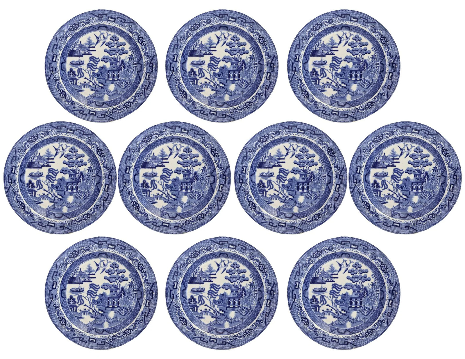 C. 1850s Staffordshire Willow Pattern 8.75\