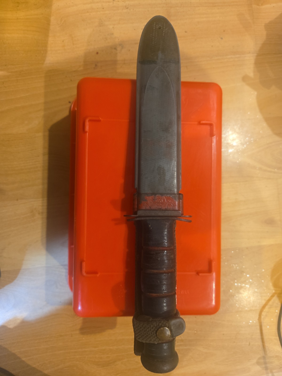 VERY RARE WWII KA-BAR MK P NORD-4723 BM Co. 3 YP Field Knife w/sheath (Original)