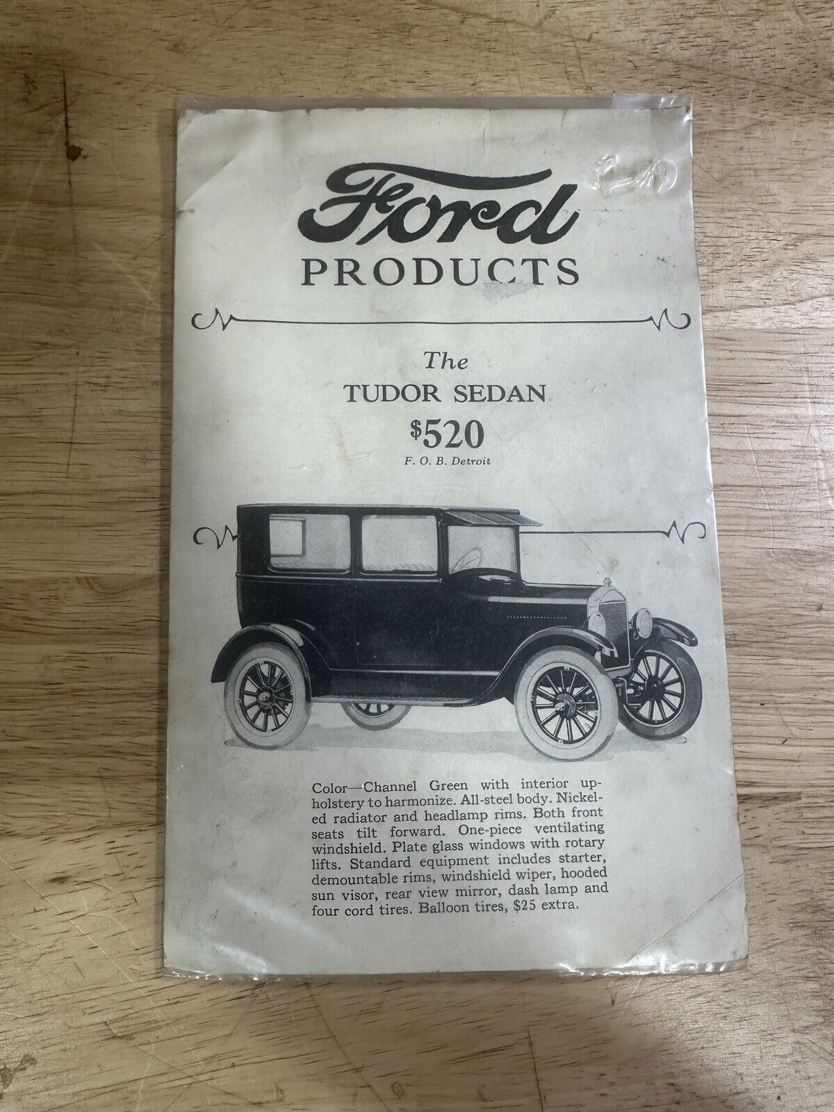 VTG 1925 Ford Model T Brochure Touring Car Sedan Pickup Truck Tractor Original