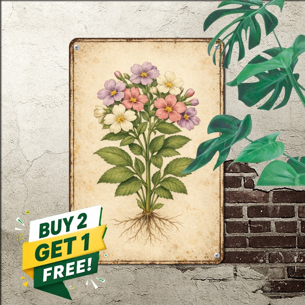 vintage botanical violet illustration purple pink white blossoms