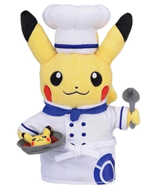 Pokemon  Center Cafe Chef Pikachu Plush Japan Exclusive 9\