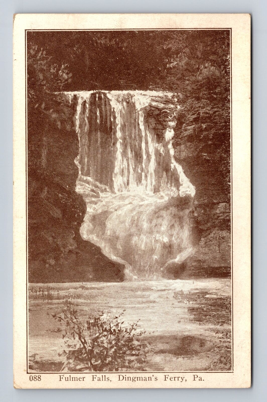 Dingman's Ferry PA-Pennsylvania, Fulmer Falls, Antique, Vintage Postcard