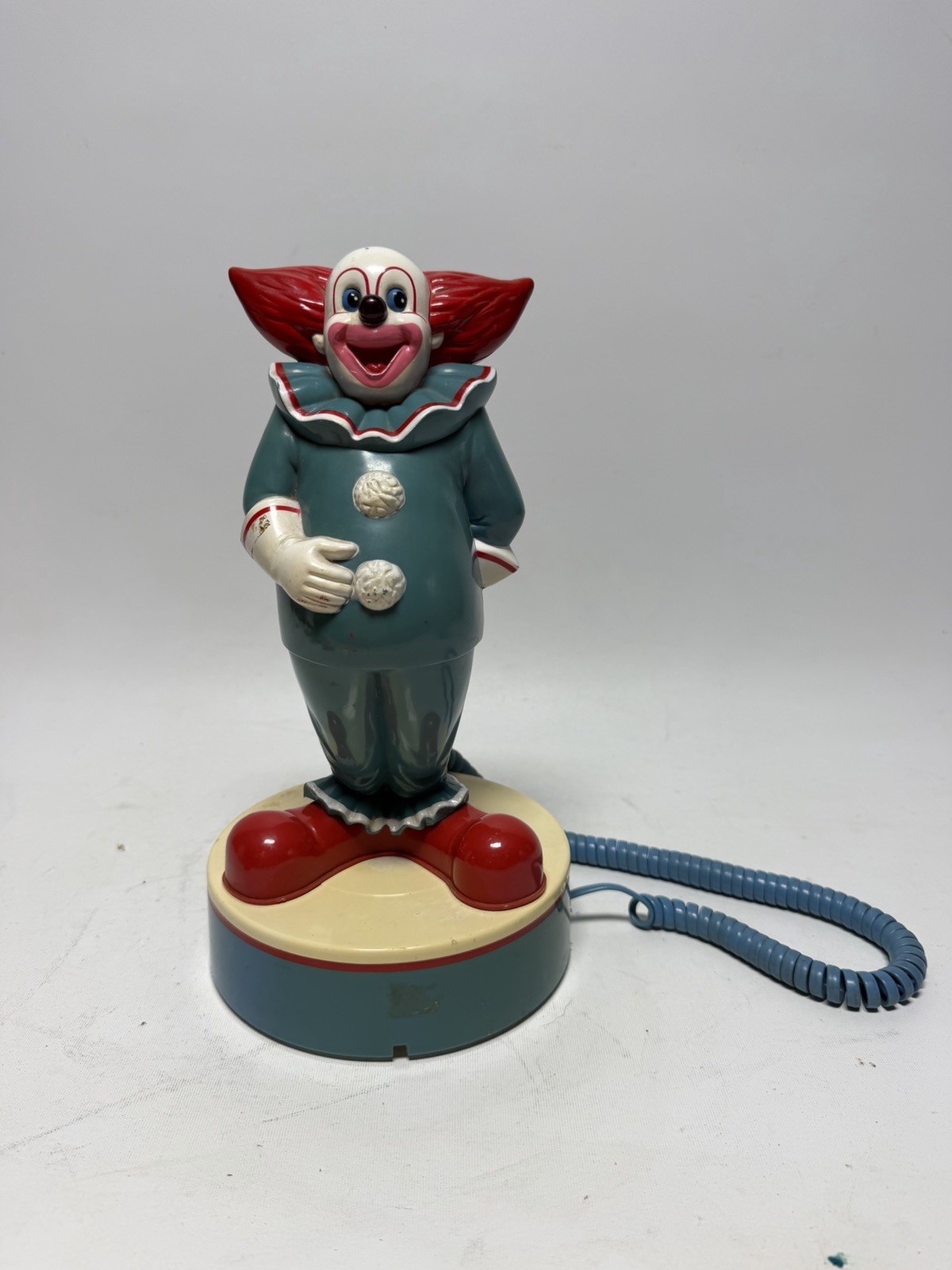 Vintage 1988 TeleMania Bozo The Clown Push Button Landline Novelty Telephone