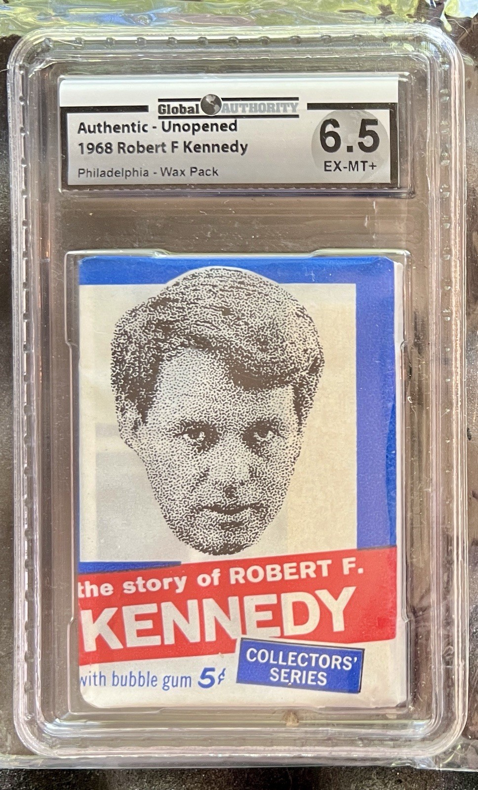 1968 Philadelphia ROBERT F. KENNEDY Unopened Wax Pack Graded 6.5 Sealed