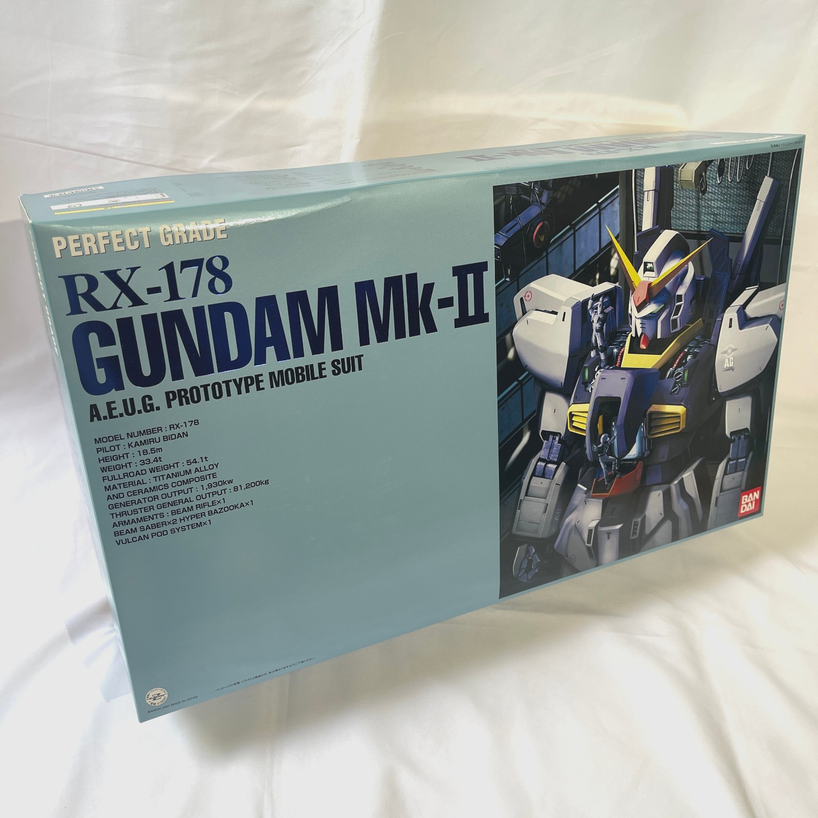 Perfect Grade RX-178 Gundam Mk-II A.E.U.G. Prototype Mobile Suit Bandai