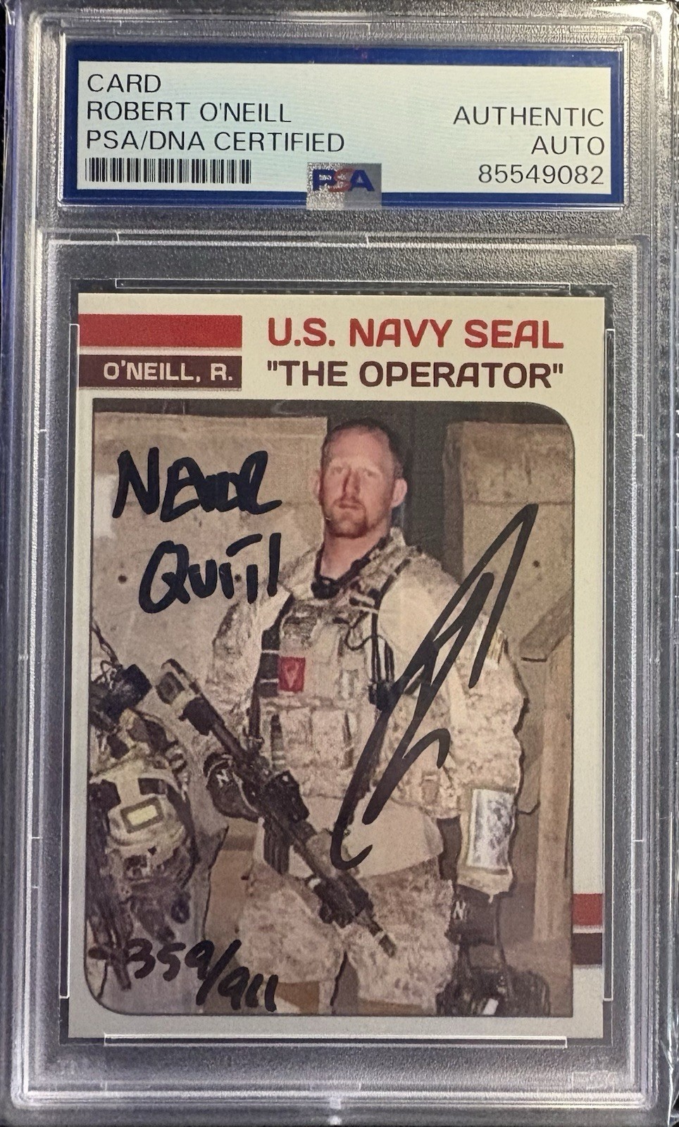 Robert O'Neill The Operator SEAL Team Six Auto Card #6 PSA 85549082